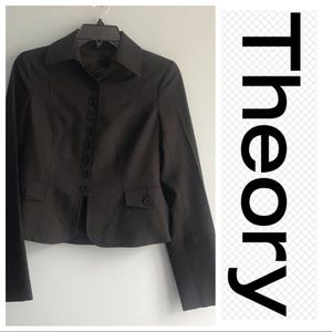 Theory Nettoyage A Sec Black Wool Blend Blazer. Size 0